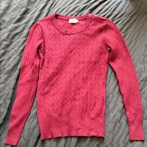 Cielo Women's Red Cable Knit Sweater